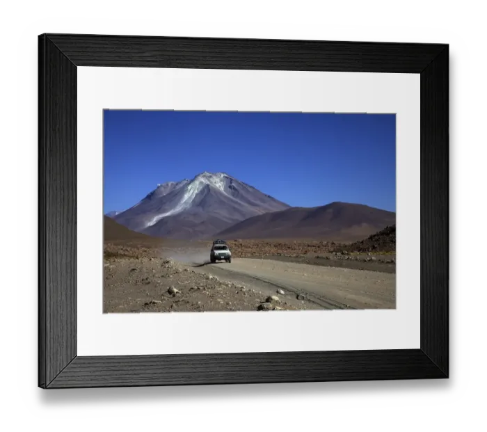 Framed Print : Dirt track, Altiplano, Ollague volcano Framed Print : Dirt track, Altiplano, Ollague volcano