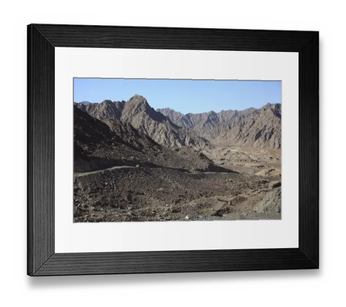Framed Print : Landscape of Jebel Shams, a mountain range in central Oman