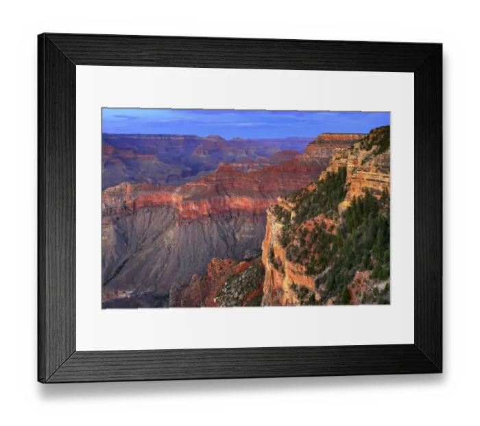 Framed Print : View of Vishnu Temple at sunset from Yavapai Point