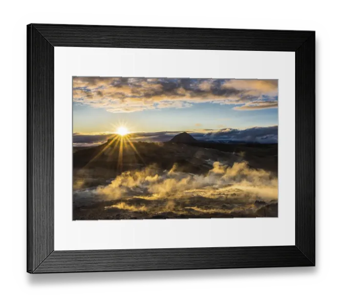 Framed Print : Solfataras, fumaroles, mud pots