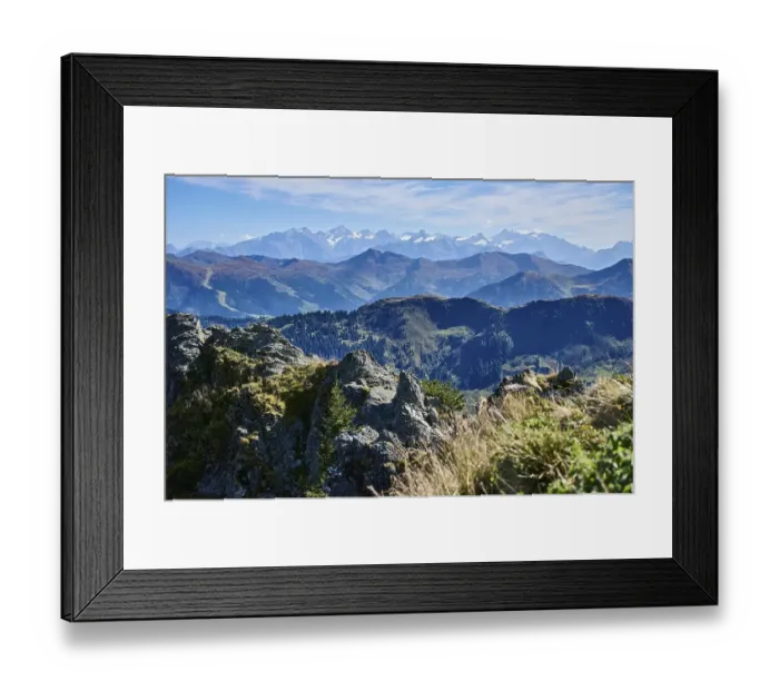 Framed Print : View from the Henne to Hohe Tauern with Grosses Wiesbachhorn