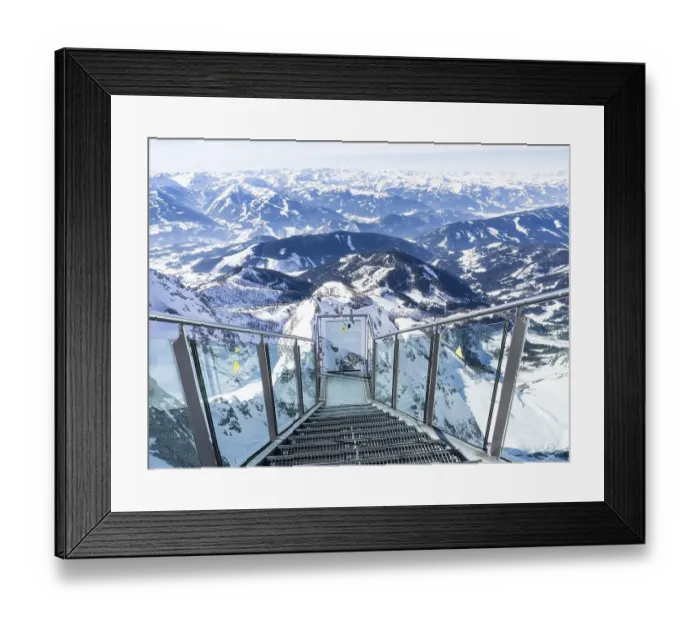 Framed Print : Glass platform, stairs to nowhere Framed Print : Glass platform, stairs to nowhere