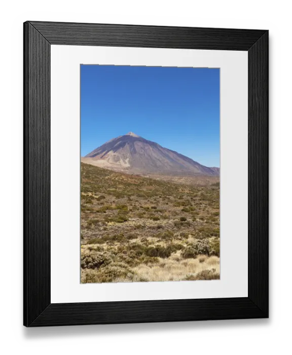 Framed Print : Landscape with vegetation typical of the Parque Nacional de las Canadas del Teide