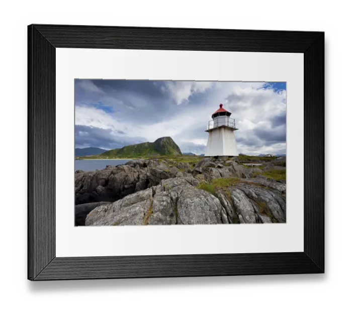 Framed Print : Lighthouse in Hov with cloudy sky Framed Print : Lighthouse in Hov with cloudy sky