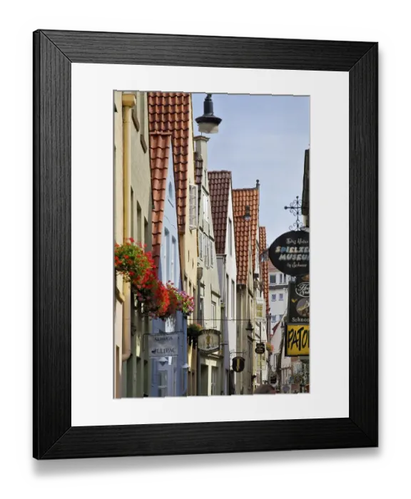 Framed Print : Schnoor Quarter, old part of town
