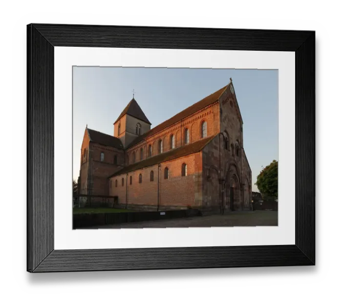 Framed Print : Schwarzach cathedral, former Romanesque monastery church of St Framed Print : Schwarzach cathedral, former Romanesque monastery church of St