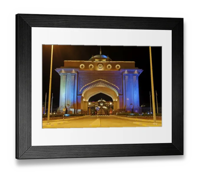 Framed Print : Main entrance of the Emirates Palace luxury hotel