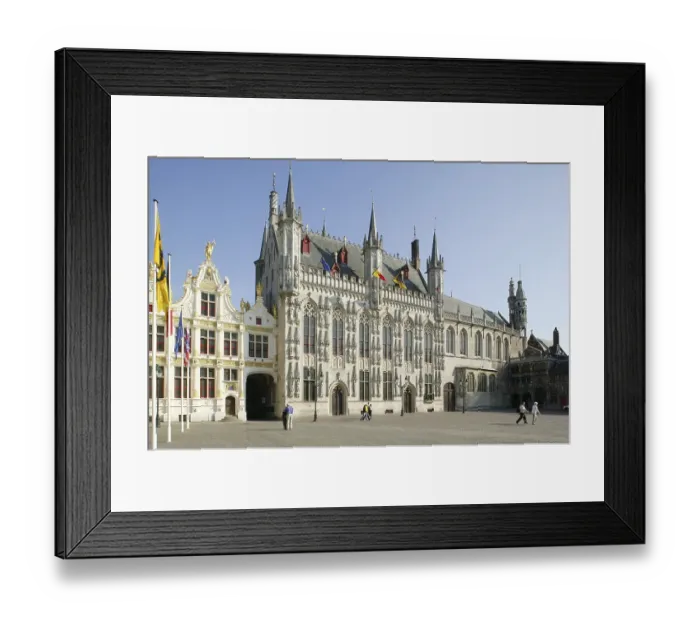 Framed Print : The town hall, castle, Bruges, Flanders