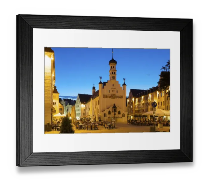 Framed Print : Town Hall square in Kempten, Allgaeu Framed Print : Town Hall square in Kempten, Allgaeu