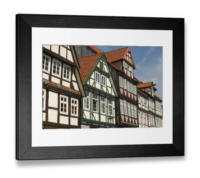 Framed Print : Timbered houses at old town of Celle
