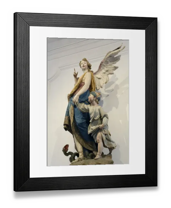 Framed Print : Guardian angel statues designed by Ignaz Guenther Framed Print : Guardian angel statues designed by Ignaz Guenther