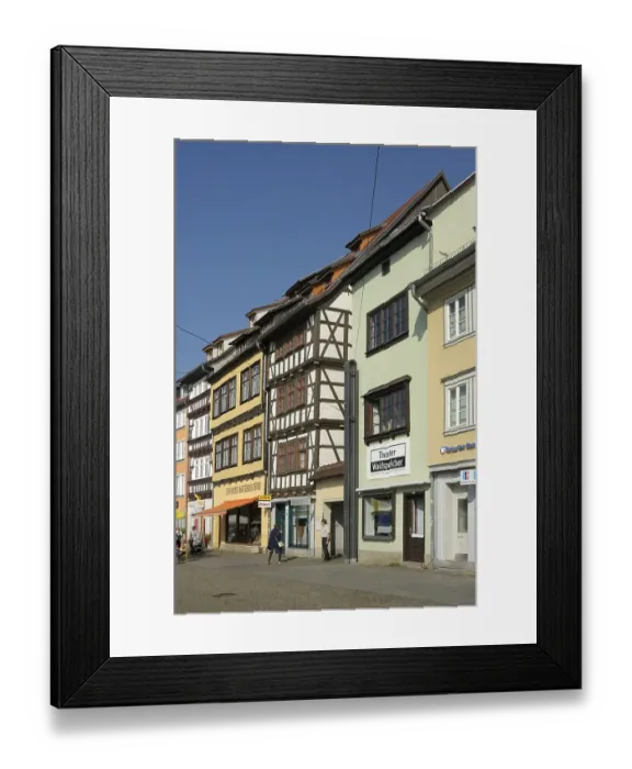 Framed Print : Domplatz square with Waidspeicher Theater
