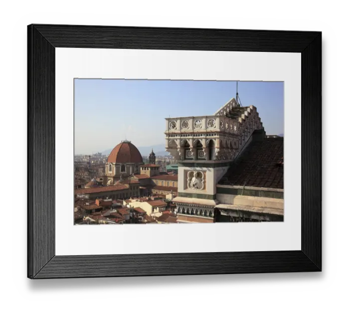 Framed Print : View from the Cathedral of Santa Maria del Flore to the monastery Basilica di San Lorenzo Framed Print : View from the Cathedral of Santa Maria del Flore to the monastery Basilica di San Lorenzo