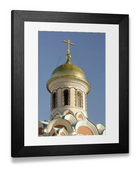 Framed Print : Golden dome of the Russian Orthodox Kazan cathedral