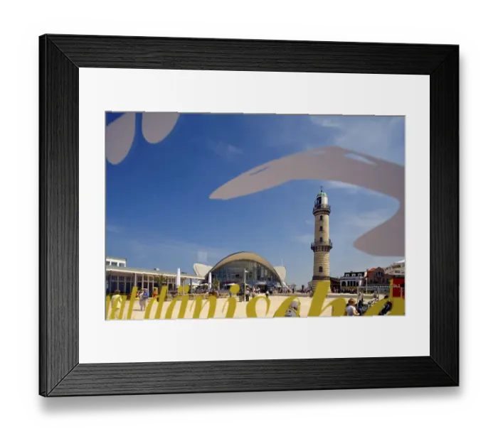 Framed Print : Teapot and Lighthouse, Warnemuende