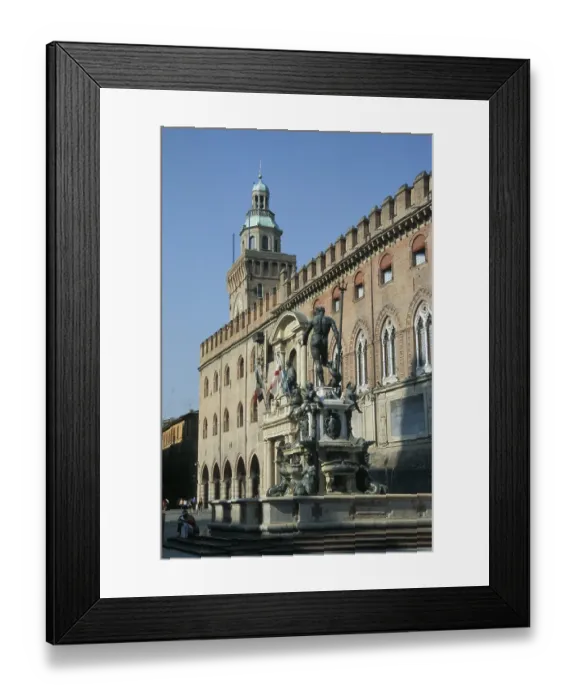 Framed Print : Piazza del Nettuno, Palazzo Comunale and Neptune Fountain