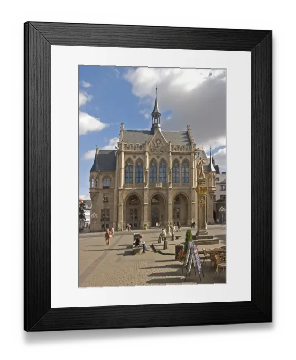 Framed Print : At the Fischmarkt Square, Old City Hall