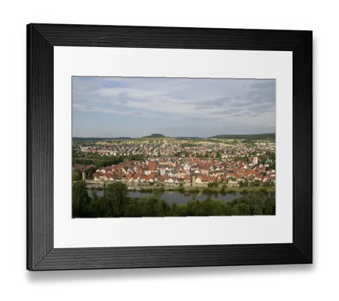 Framed Print : Karlstadt river Main - Franconia - Germany Framed Print : Karlstadt river Main - Franconia - Germany