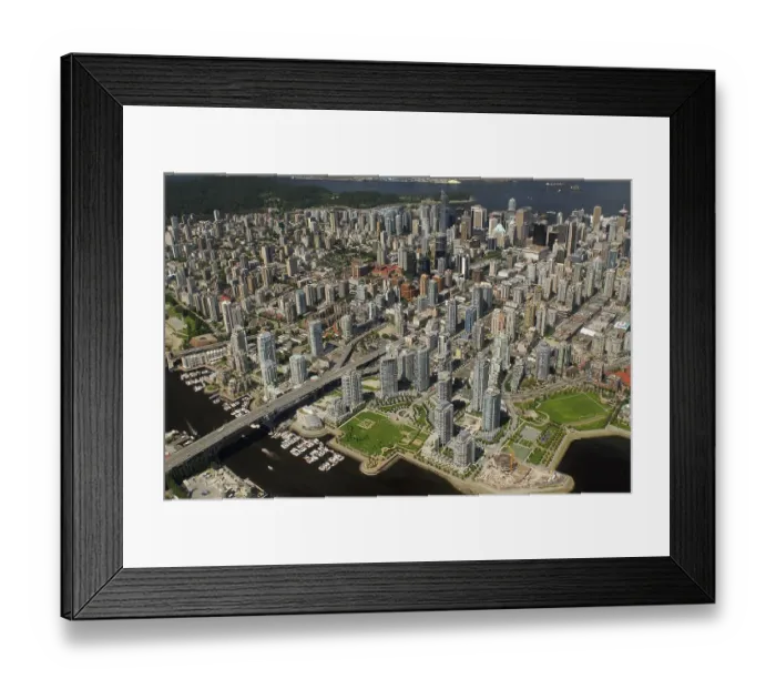 Framed Print : Aerial picture of Vancouver, British Columbia Framed Print : Aerial picture of Vancouver, British Columbia