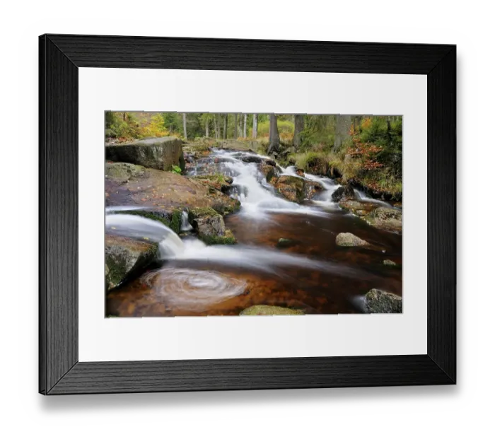 Framed Print : Unterer Bodefall waterfall in the Harz National Park near Braunlage Framed Print : Unterer Bodefall waterfall in the Harz National Park near Braunlage