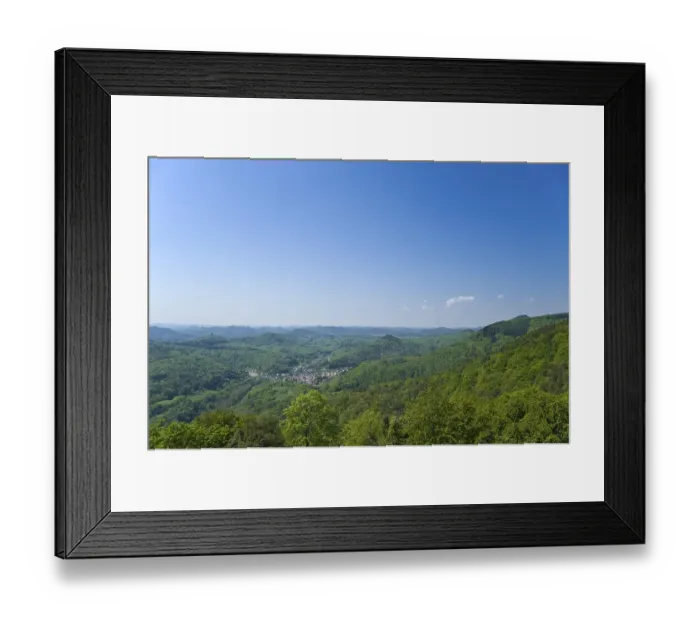 Framed Print : View of the Palatinate Forest from the Madenburg castle ruins Framed Print : View of the Palatinate Forest from the Madenburg castle ruins