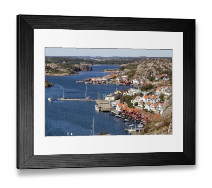 Framed Print : Houses, guest harbor, Fjaellbacka Framed Print : Houses, guest harbor, Fjaellbacka