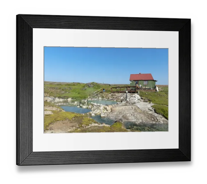 Framed Print : Hot spring, Laug, Hveravellir Geothermal Area