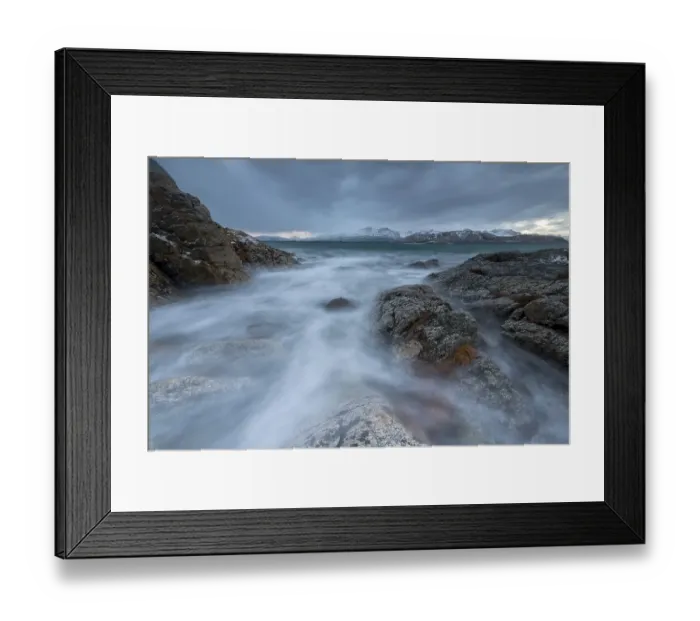 Framed Print : Dark clouds over the stormy sea Framed Print : Dark clouds over the stormy sea