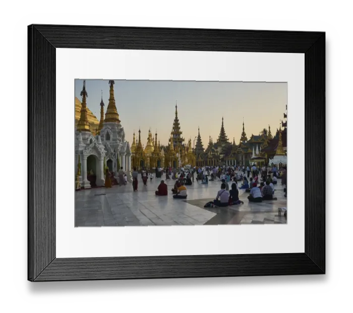 Framed Print : Shwedagon Pagoda, Yangon, Myanmar, Asia