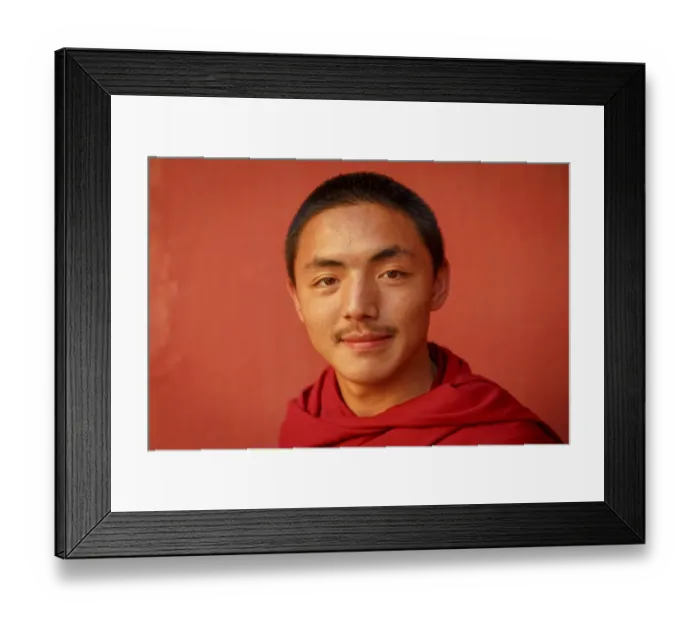Framed Print : Buddhist monk, portrait, Boudhanath Framed Print : Buddhist monk, portrait, Boudhanath