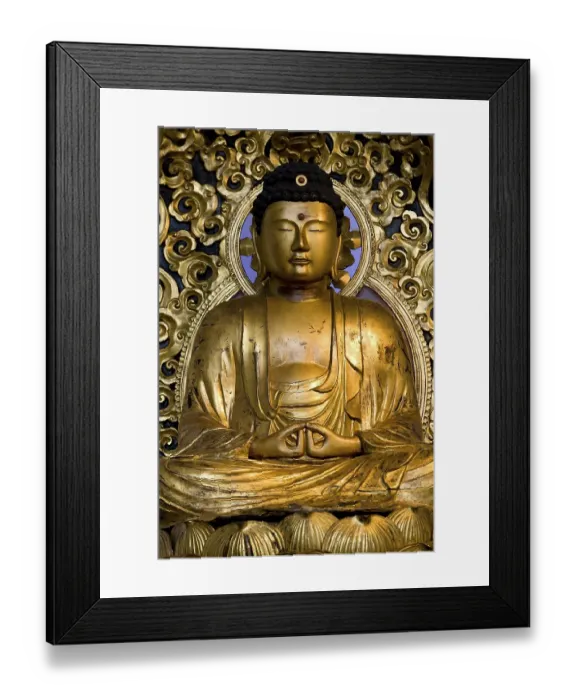 Framed Print : Golden Buddha statue Framed Print : Golden Buddha statue