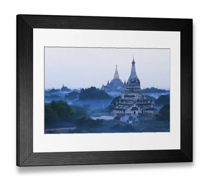 Framed Print : Morning mood, Pagoda Field, Ananda Temple