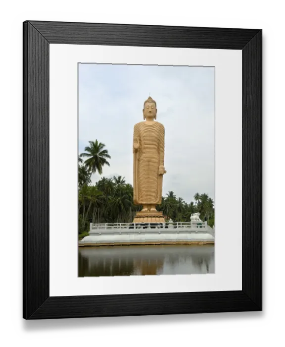 Framed Print : Giant standing Buddha figure near Hikkaduwa Framed Print : Giant standing Buddha figure near Hikkaduwa
