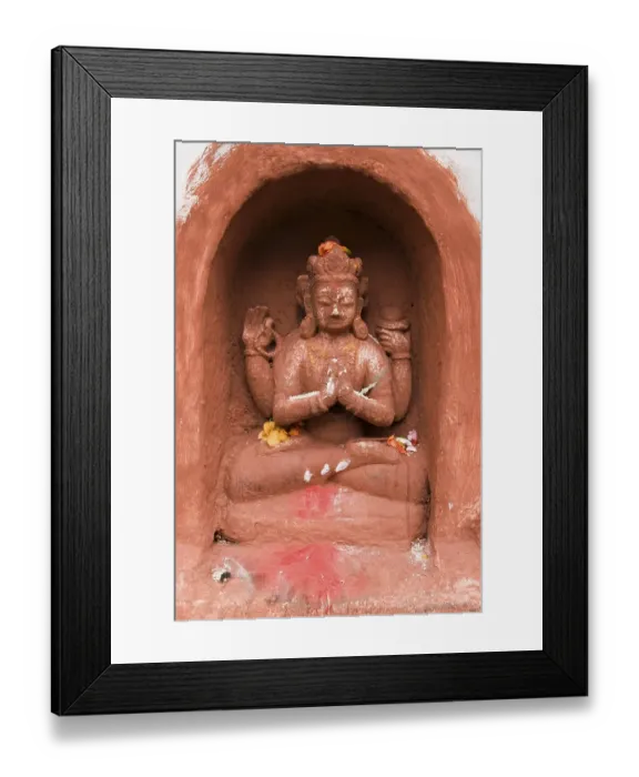 Framed Print : Hinduistic statue, Swayambhunat Tempel