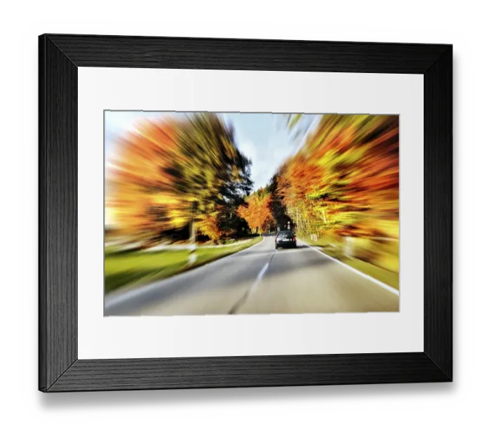 Framed Print : Road through a forest in autumn Framed Print : Road through a forest in autumn
