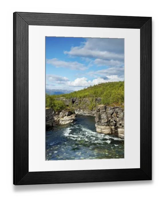 Framed Print : Gorge, Abiskojakka, Abiskojakka river Framed Print : Gorge, Abiskojakka, Abiskojakka river
