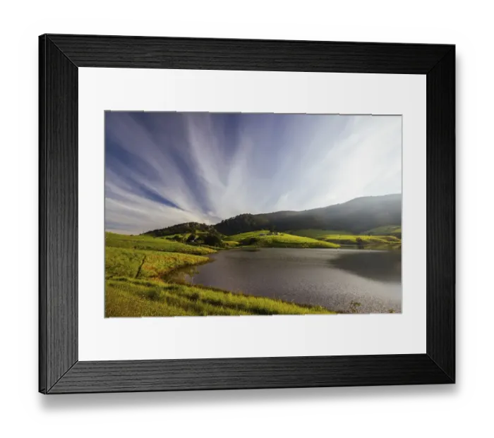 Framed Print : Landscape view at sunset over Mount Dromedary near Central Tilba in New South Wales Framed Print : Landscape view at sunset over Mount Dromedary near Central Tilba in New South Wales
