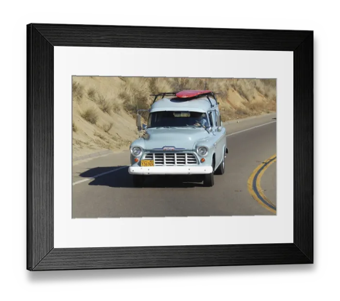 Framed Print : Chevrolet, vintage car in San Diego