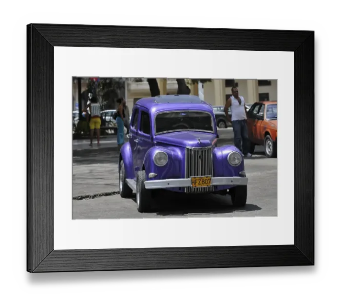 Framed Print : Vintage car in Plaza Central, historic district of Havana Framed Print : Vintage car in Plaza Central, historic district of Havana