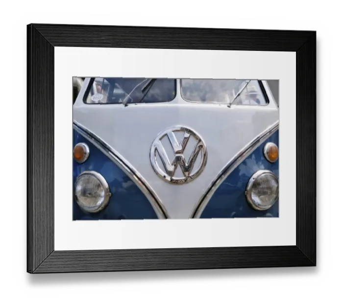 Framed Print : Detail of an oldtimer VW Bus Bulli Framed Print : Detail of an oldtimer VW Bus Bulli