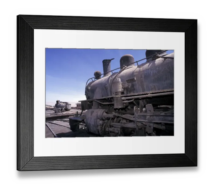 Framed Print : Locomotive cemetery old station Baquedano Chile