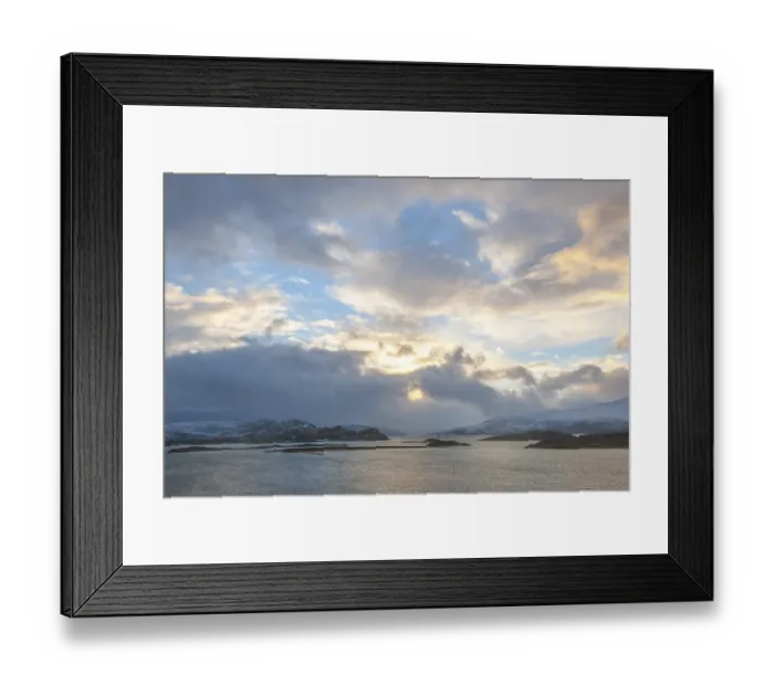 Framed Print : Sommaroy Sound, Sommaroy, Troms, Norway, Europe