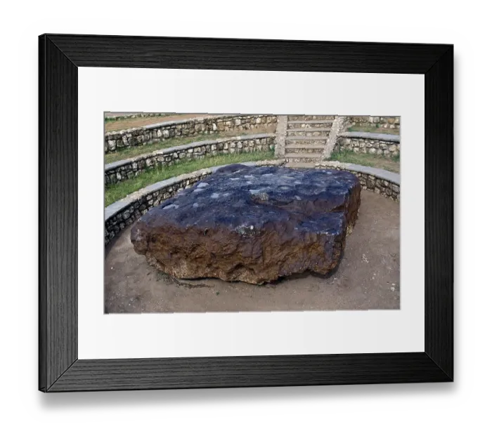 Framed Print : METEORITE NAMED HOBA IN NAMIBIA Framed Print : METEORITE NAMED HOBA IN NAMIBIA
