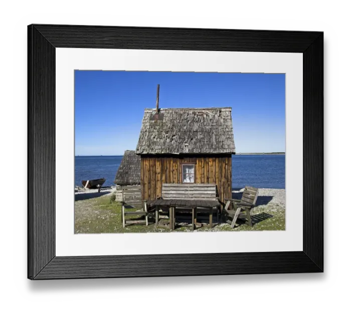 Framed Print : Fishing village Helgumannen, Island Faroe