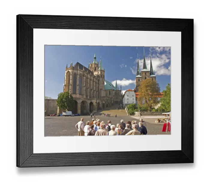 Framed Print : Sightseeing group at the Cathedral Square Framed Print : Sightseeing group at the Cathedral Square