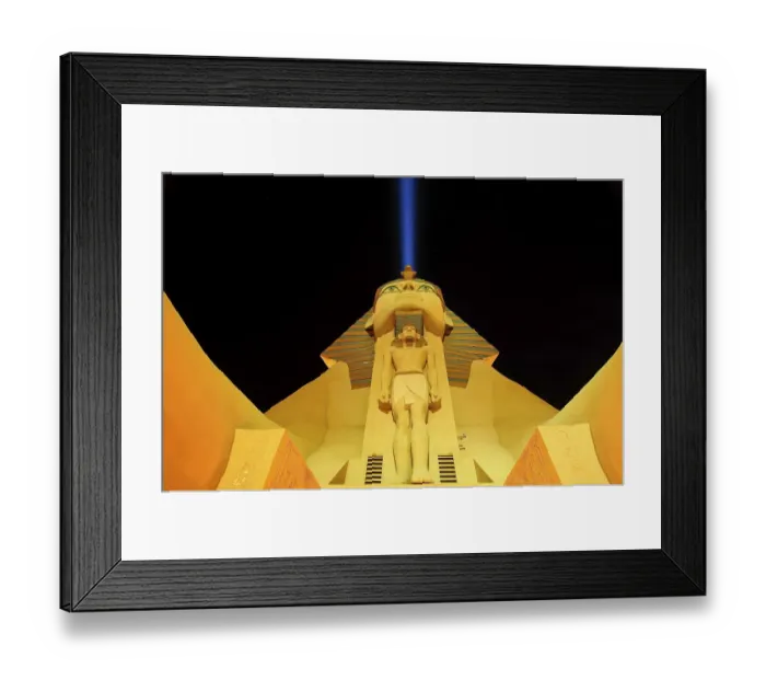 Framed Print : Sphinx replica and the space beam