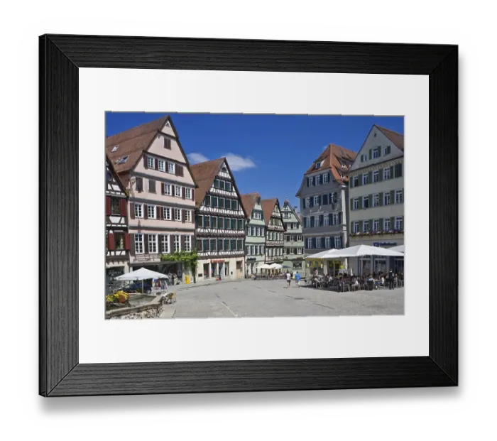 Framed Print : Market square, Tuebingen, Swabian Alb