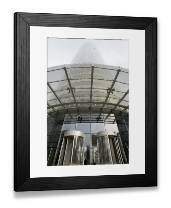 Framed Print : Revolving door entrance to RWE Tower