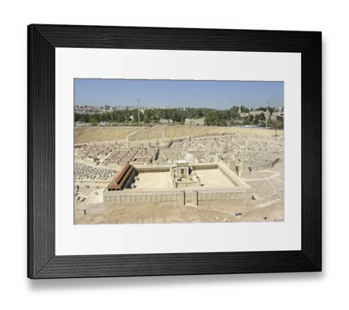Framed Print : Open-air model of Jerusalem, Ezra Model Framed Print : Open-air model of Jerusalem, Ezra Model