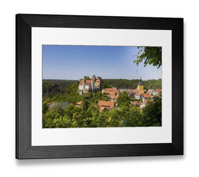 Framed Print : Hohnstein Castle and Town in Saxon Switzerland